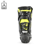 BELA SPEEDO 2.0 BOTAS DE MOTO PIEL NEGRO AMARILLO FLOUR