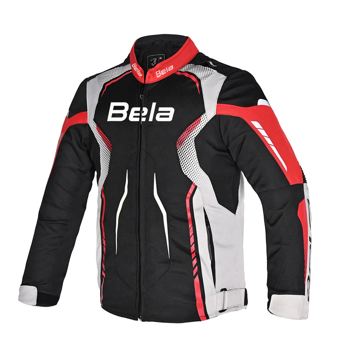BELA STAR LIGHT KIDS MOTORCYCLE TEXTILE JACKET BLACK RED ICE