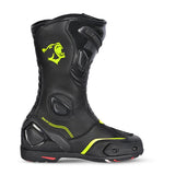 BELA - Black/Fluorine Yellow Leather Strip Lady Boots
