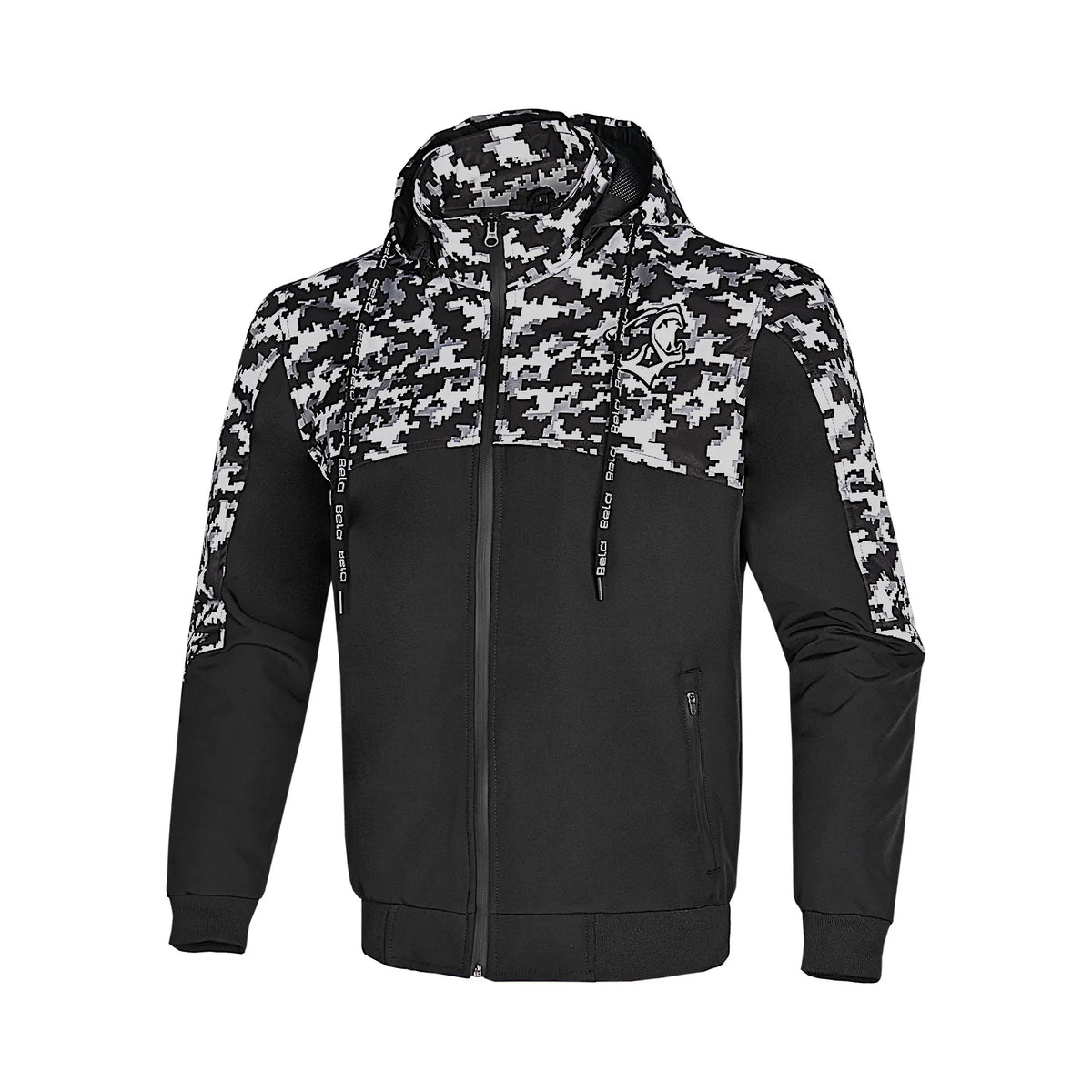 BELA - Sweat à capuche Camo Rush noir/gris foncé