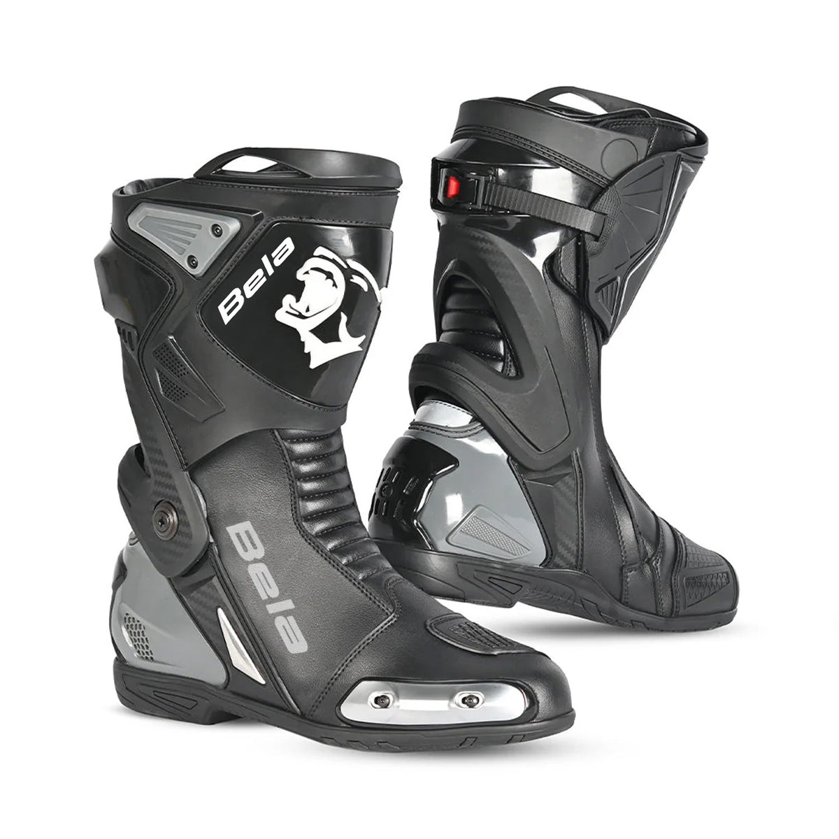 BELA TURBO TRACK BOTAS DE MOTO RACING NEGRO ANTRACITA