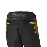 Calças de tecido para homem da marca Bela Watson, nas cores preto, castanho e amarelo. 