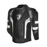 BELA X RACE CHAQUETA DE MOTO HOMBRE PIEL NEGRO ANTHRA BLANCO