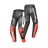 BELA X RACE Herren-Lederhose Schwarz Weiß Rot