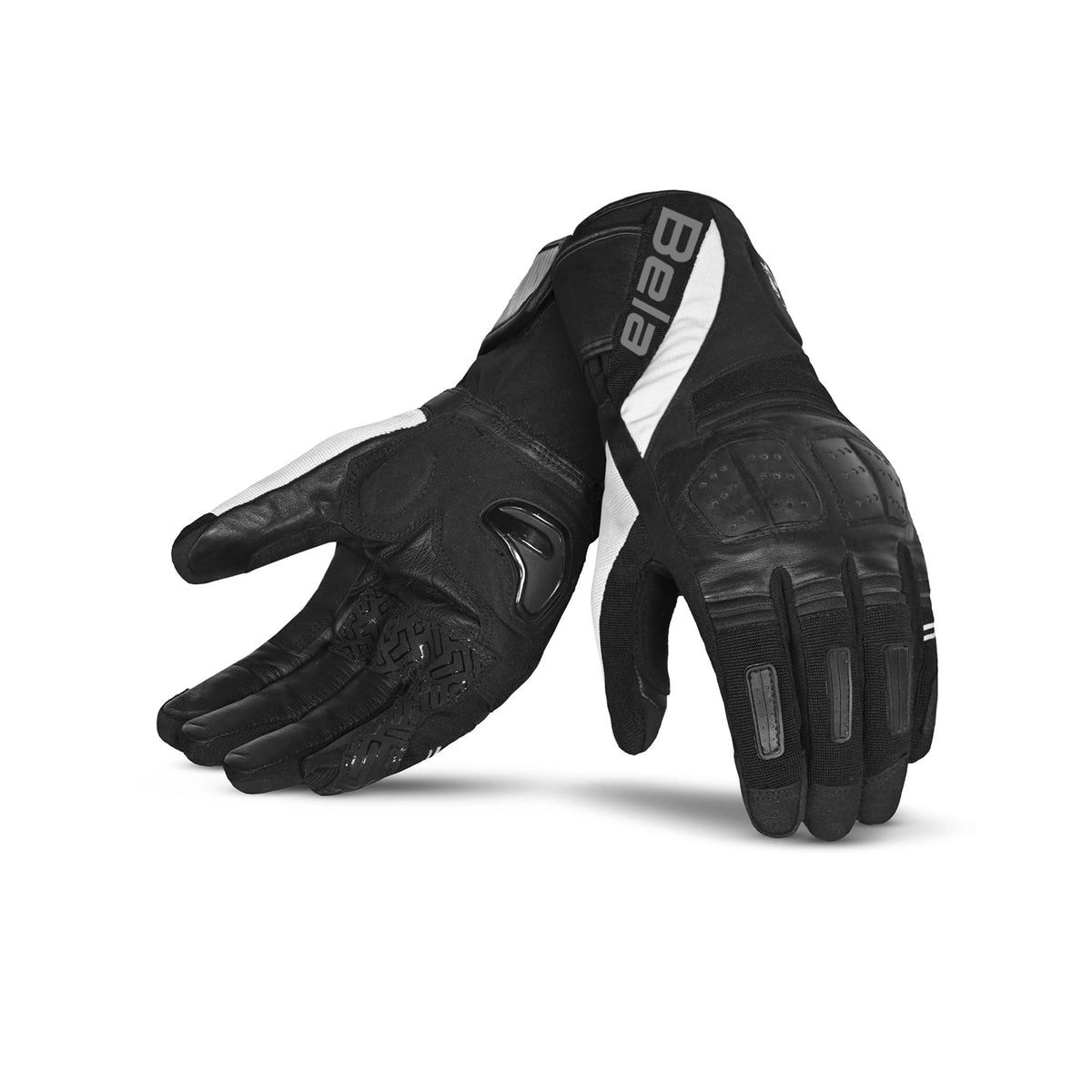 BELA - Gants d'hiver en cuir Highway Winter WP Noir/Blanc