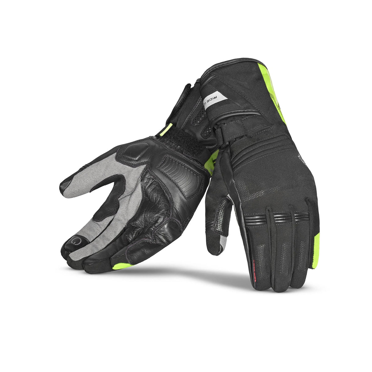 BELA - Guante Piel Iglo Winter WP Negro/Amarillo Fluor