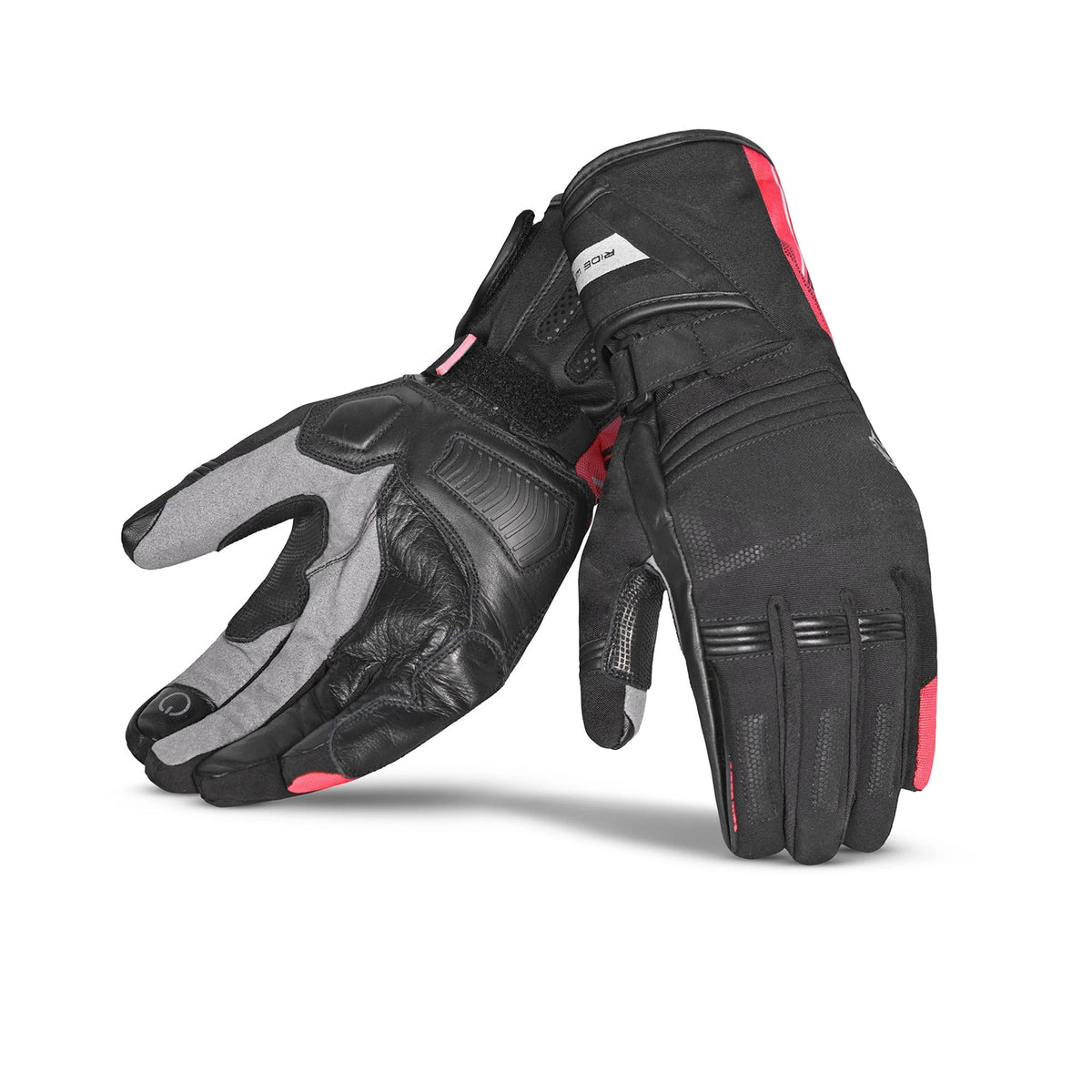 BELA - Guante Piel Iglo Winter WP Negro/Rojo Fluor