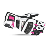 BELA - Venom RS Racing Lady Lederhandschuh Weiß/Schwarz/Rosa