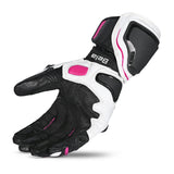 BELA - Venom RS Racing Lady Lederhandschuh Weiß/Schwarz/Rosa