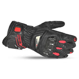 BELA - Gants Venom RS Racing en cuir pour femme, noir/rouge