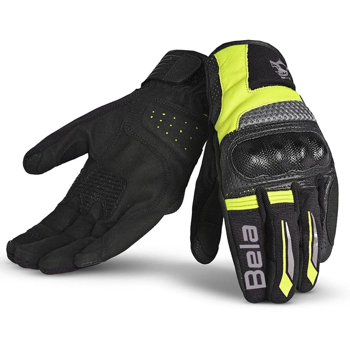 BELA - Luva Têxtil Hero Air Lady Preto/Cinza/Amarelo