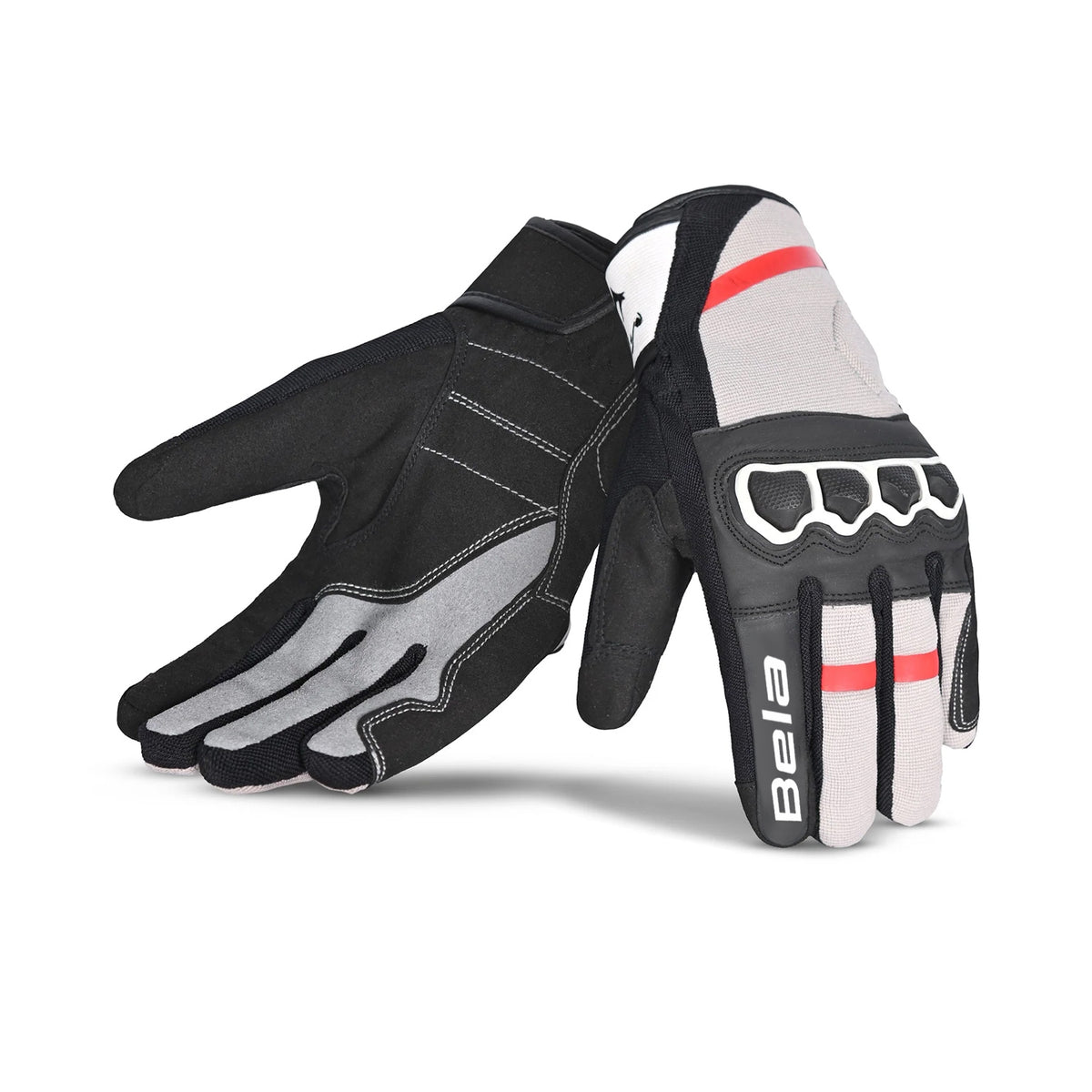 BELA - Guante Textil Tracker Winter WP Negro/Blanco/Rojo