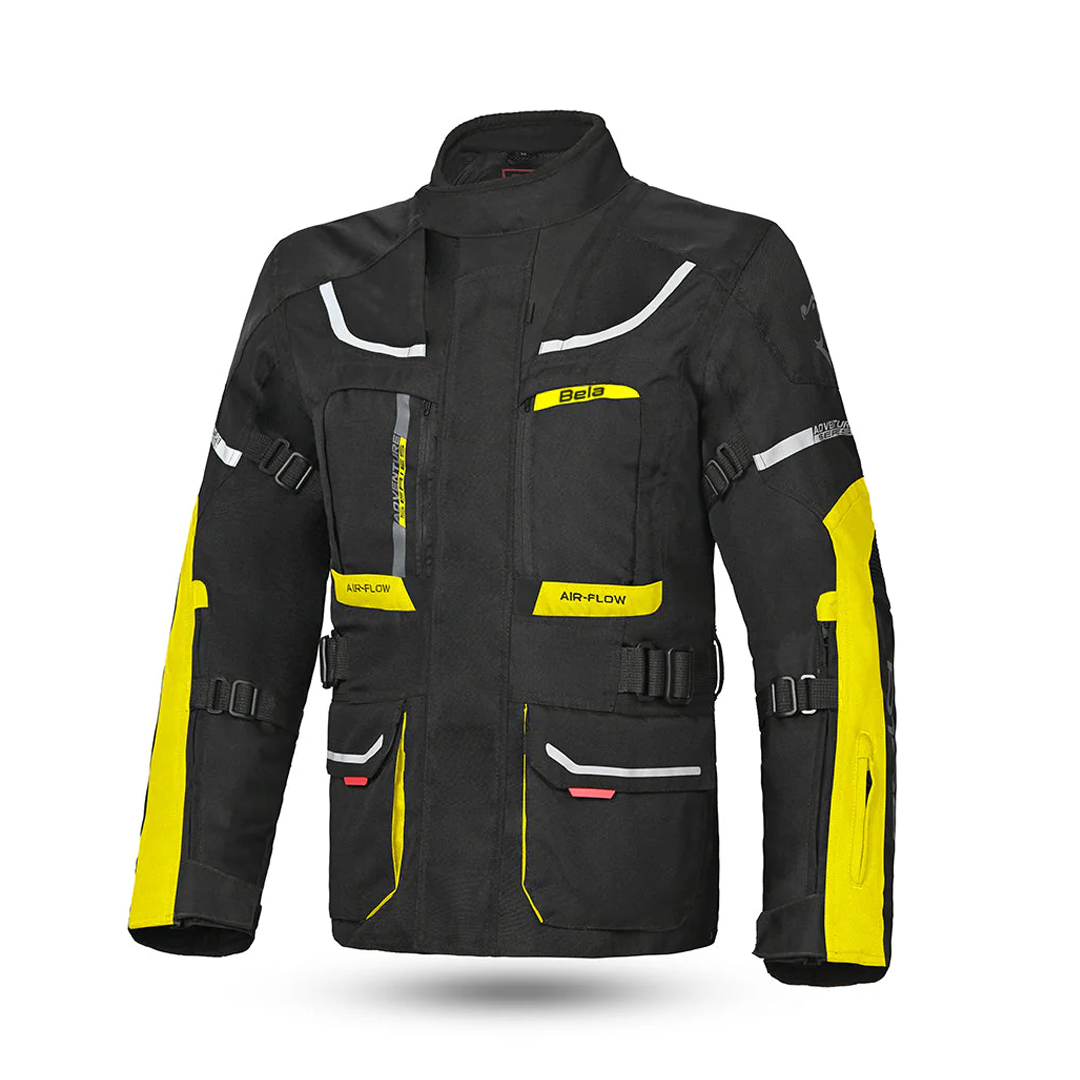 BELA - TRANSFORMER 3IN1 HOMBRE MOTO TEXTILE CHAQUETA NEGRO AMARILLO FLOUR