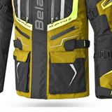 BELA - WATSON HOMBRE MOTO CHAQUETA TEXTILE NEGRO CAQUI AMARILLO BLANCO