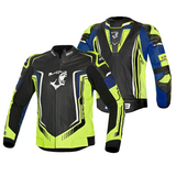 BELA BEAST MEN'S LEATHER JACKET BLACK WHITE YELLOW BLUE