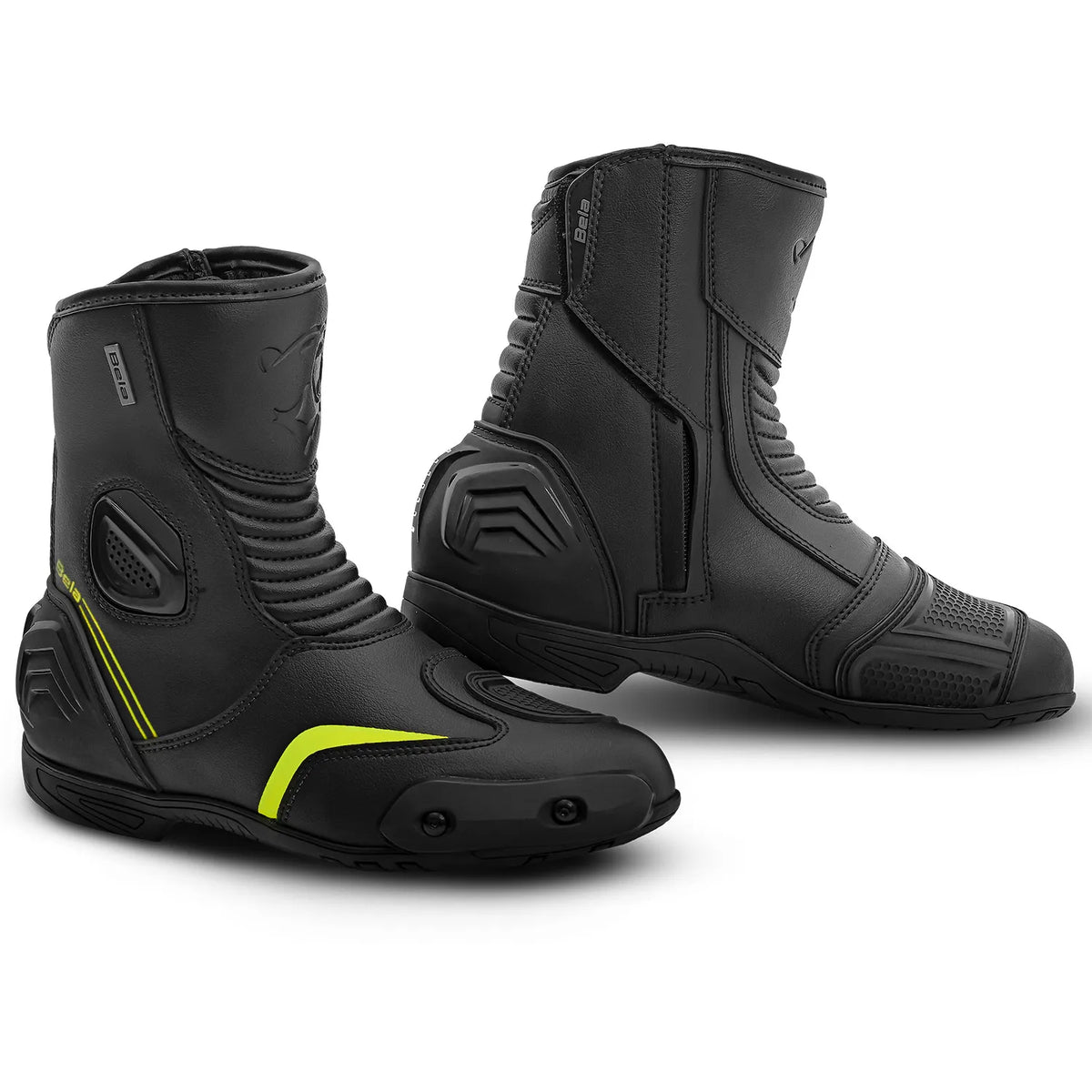 BELA FASTER 2.0 MOTORRADSTIEFEL SCHWARZ GELB MEHL 