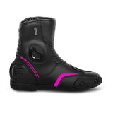 BELA FASTER 2.0 BOTAS DE MOTO MUJER NEGRO ROSA