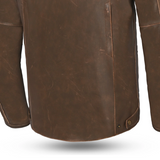 VESTE EN CUIR BELA STARK MARRON BEIGE