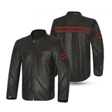 BELA CHAQUETA PIEL STARK MARRÓN OSCURO ROJO