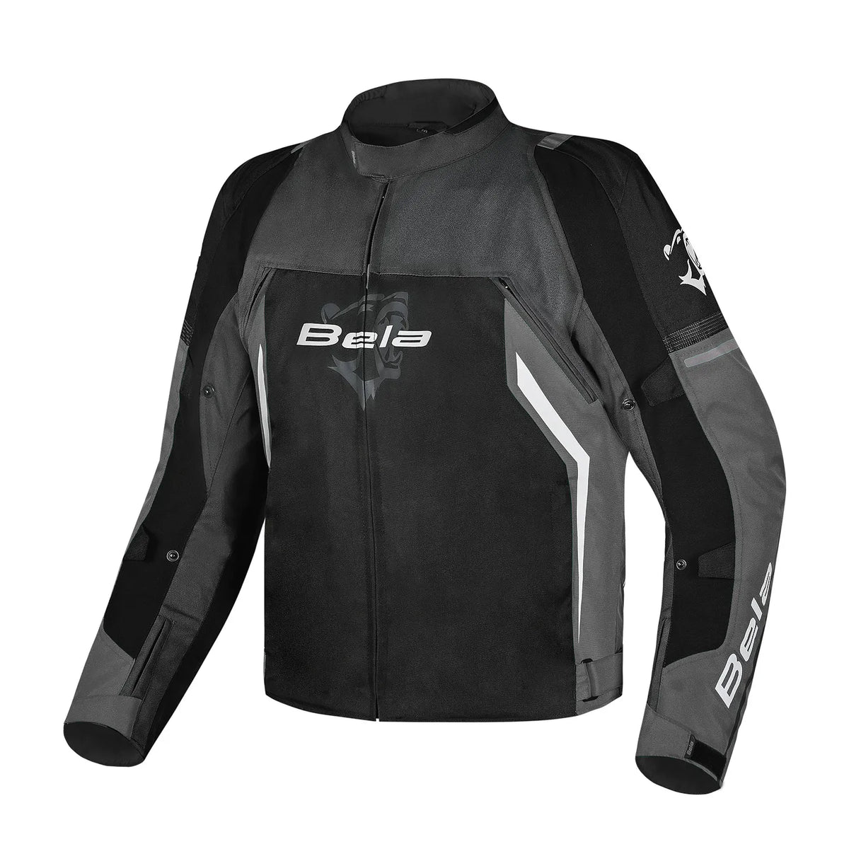 BELA CORDANIEL CHAQUETA DE MOTO HOMBRE NEGRO GRIS OSCURO