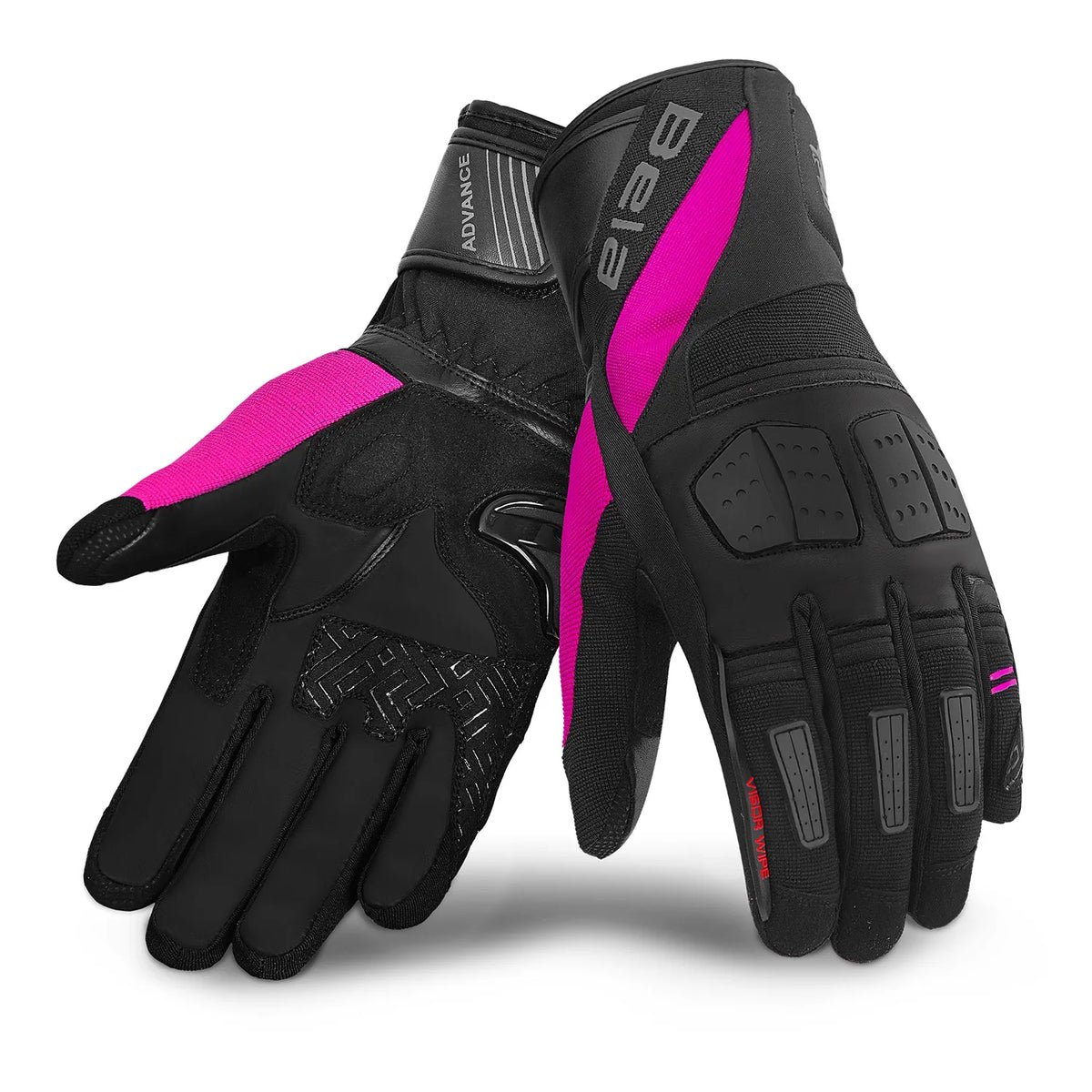 BELA HIGHWAY WINTER WP GUANTES DE MOTO PIEL MUJER NEGRO ROSA