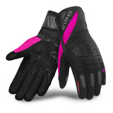 BELA HIGHWAY WINTER WP GUANTES DE MOTO PIEL MUJER NEGRO ROSA
