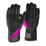 BELA HIGHWAY WINTER WP GUANTES DE MOTO PIEL MUJER NEGRO ROSA