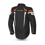 BELA HIGHLAND Herren-Motorradjacke Schwarz Weiß Orange