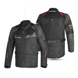 Casaco de tecido para motociclismo de homem Bela Onsaker, preto e vermelho.