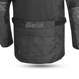 Casaco de tecido para motociclismo de homem Bela Onsaker, preto e vermelho.
