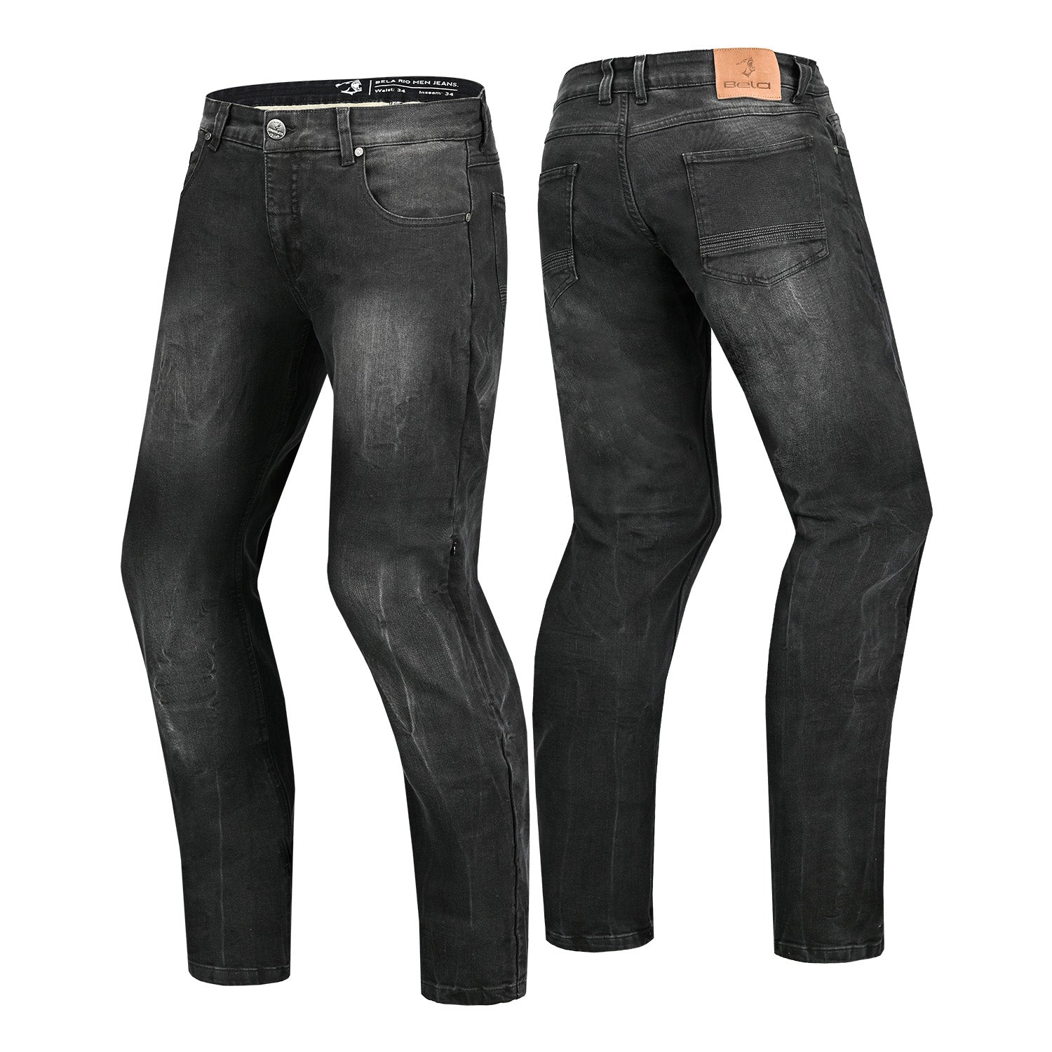 BELA RIO PANTALON DE HOMBRE DENIM JEANS 32L RANDOM NEGRO SPRAY