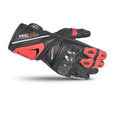 BELA ROCKET GUANTES LARGOS HOMBRE PIEL NEGRO ROJO