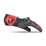 BELA ROCKET GUANTES LARGOS HOMBRE PIEL NEGRO ROJO