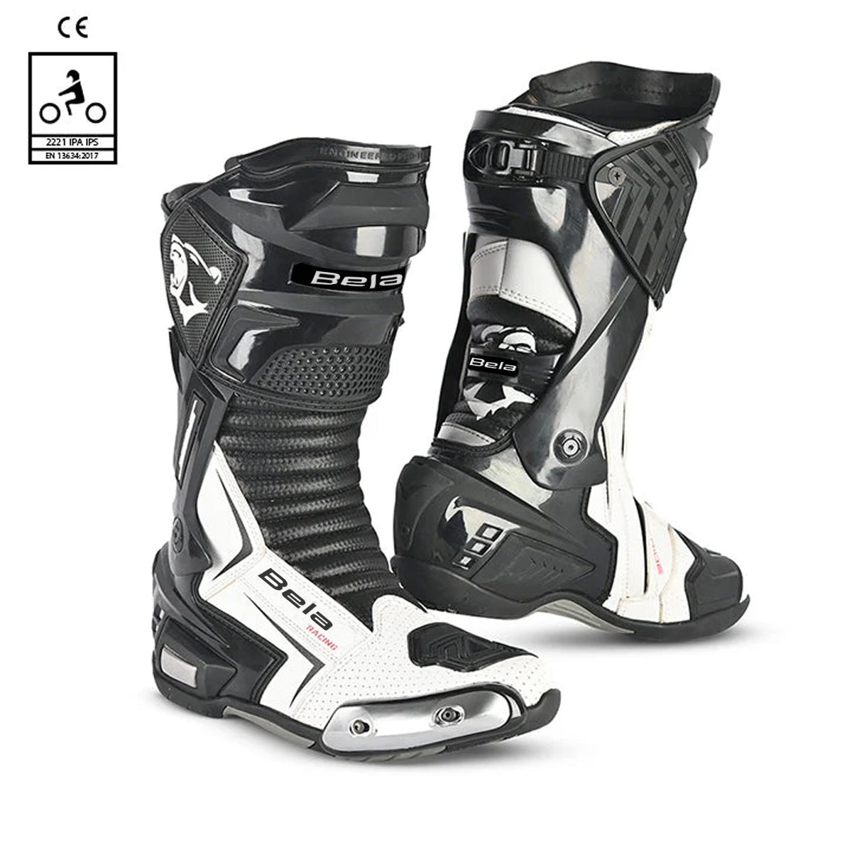 BELA - Speedo Bottes en cuir 2.0 Noir/Blanc