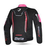 BELA STAR LIGHT NINOS MOTO TEXTILE CHAQUETA NEGRO ROSA