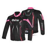 BELA STAR LIGHT NINOS MOTO TEXTILE CHAQUETA NEGRO ROSA