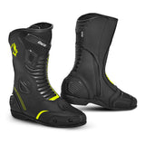 BELA STRIP BOTAS DE MOTO DE TOURING PIEL NEGRO AMARILLO FLOUR