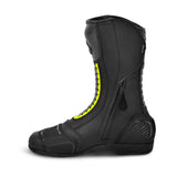 BELA STRIP BOTAS DE MOTO DE TOURING PIEL NEGRO AMARILLO FLOUR