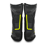 BELA STRIP BOTAS DE MOTO DE TOURING PIEL NEGRO AMARILLO FLOUR