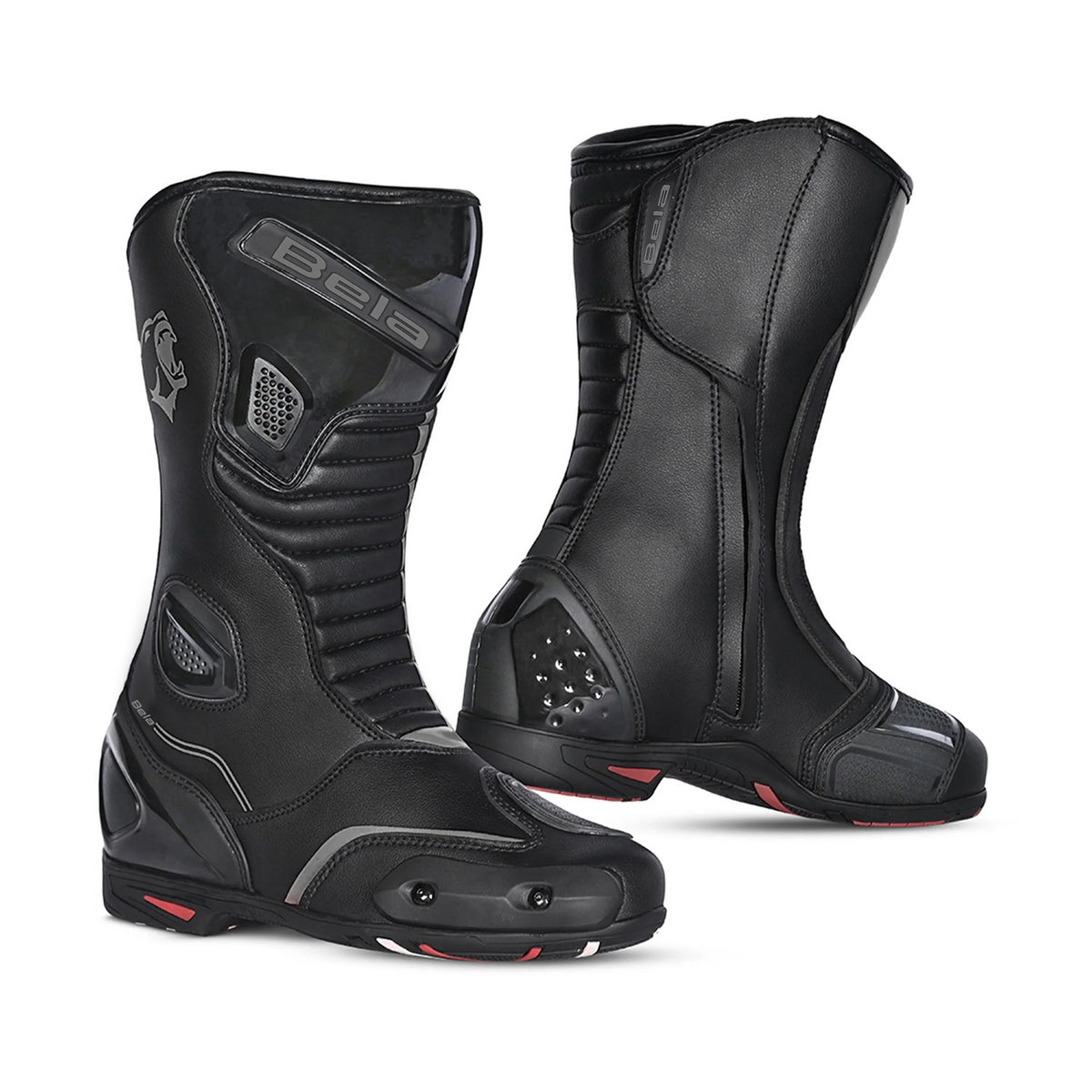 BELA STRIP BOTAS DE MOTO DE TOURING PIEL NEGRO GRIS