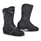 BELA - Bottes en cuir à bandes noires/grises