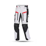 Pantalon de moto homme BELA TRANSFORMER, textile gris, noir et rouge