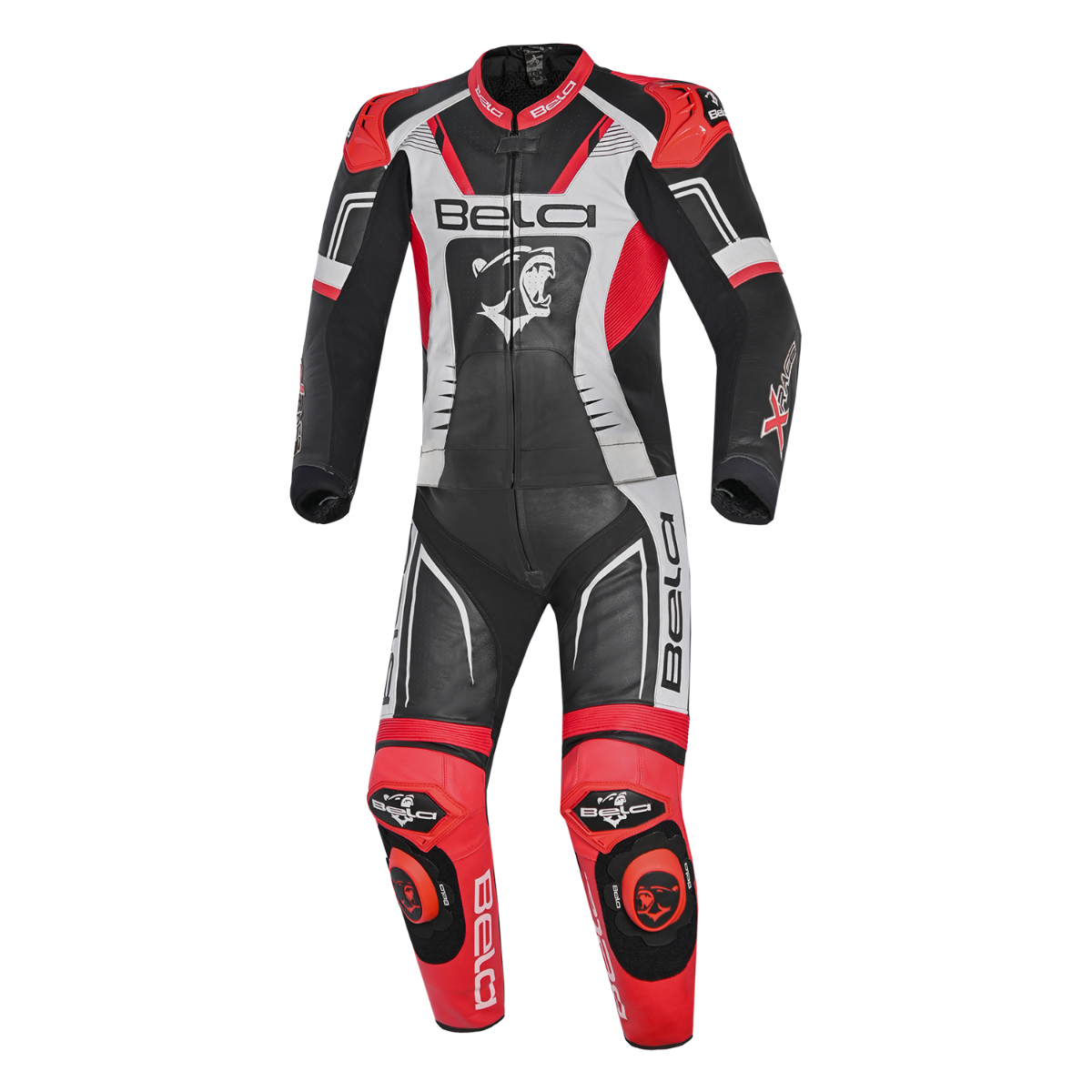 BELA X Race 2PC Mono De Moto Negro Blanco Rojo