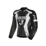 BELA X RACE CHAQUETA DE MOTO HOMBRE PIEL NEGRO ANTHRA BLANCO
