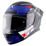 AXOR SABER X-SPORT CASCO INTEGRAL DE MOTO NEGRO MATE AZUL