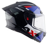 AXOR SABER X-SPORT CASCO INTEGRAL DE MOTO NEGRO MATE AZUL