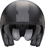 SCORPION - BELFAST EVO SPADE CASCO ABIERTO Negro mate-Plata - CASCO