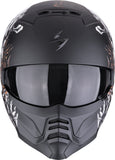 SCORPION EXO-COMBAT II GENESIS Moto Jet Casco Negro Mate Blanco Dorado - CASCO