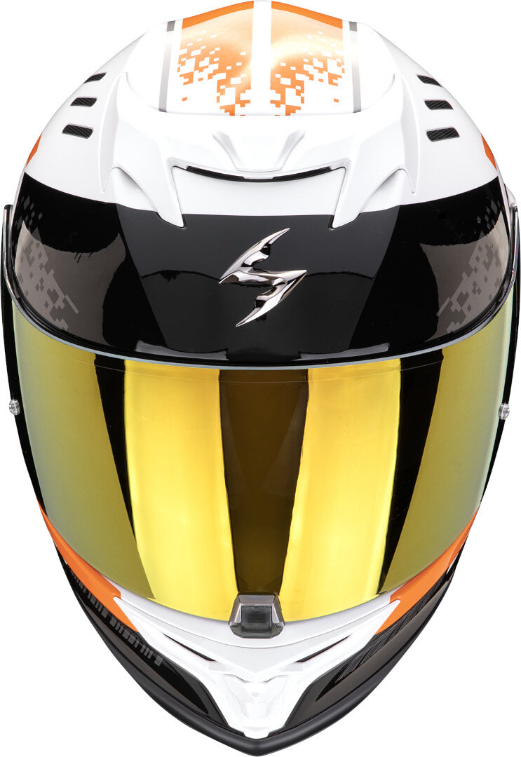 SCORPION EXO 520 EVO AIR TITAN INTEGRAL CASCO  Blanco-Naranja