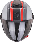 SCORPION EXO-CITY II VEL Abierto Jet Casco Gris Rojo Mate - CASCO